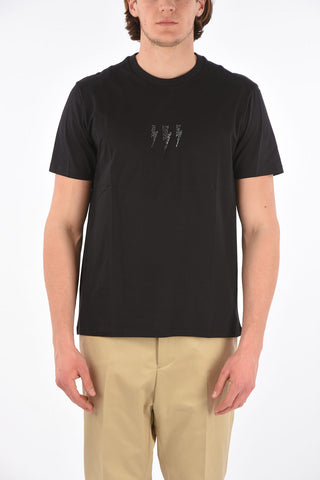 T-shirt THUNDERBOLT slim fit con Decorazione Gioiello