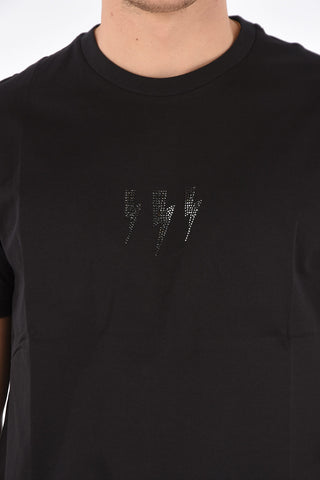 T-shirt THUNDERBOLT slim fit con Decorazione Gioiello