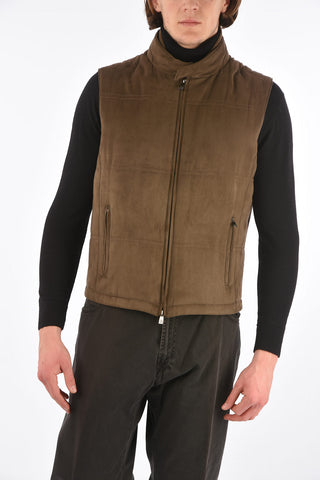 ID Faux Suede Padded Vest
