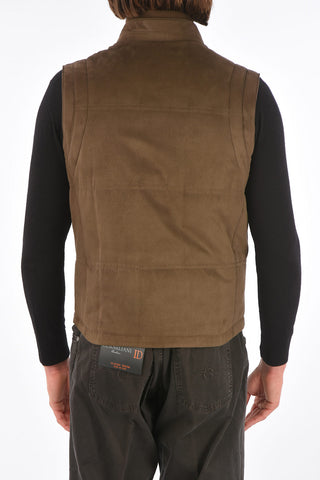 ID Faux Suede Padded Vest