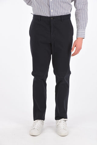 ZZEGNA stretch cotton belt loops trousers