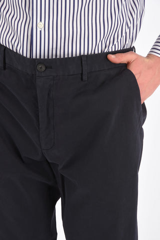 ZZEGNA stretch cotton belt loops trousers