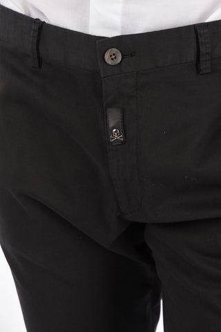 HOMME stretch cotton NOT AFRAID belt loops trousers