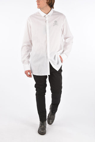 HOMME hidden closure Crystal cut LS GILBERT shirt