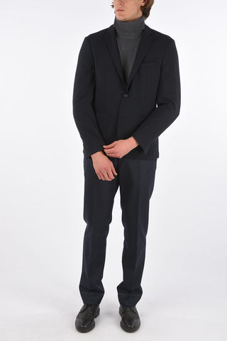 CC COLLECTION Blazer 2 Bottoni INTERLOCK PENYE con Tasche a Toppa