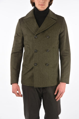Virgin Wool Double Breasted Coat