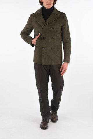 Virgin Wool Double Breasted Coat