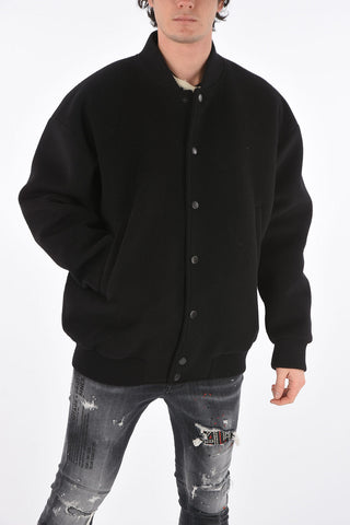 Snap Button Wool Bomber