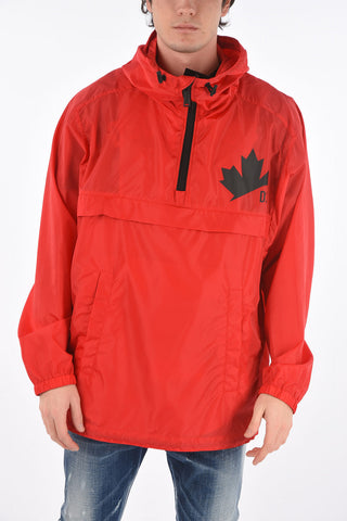 Front Maxi Pocket Windbreaker with Drawstring