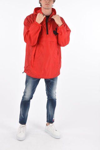 Front Maxi Pocket Windbreaker with Drawstring