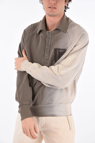 RED TAG Polo Neck Sweatshirt with Terry Patch