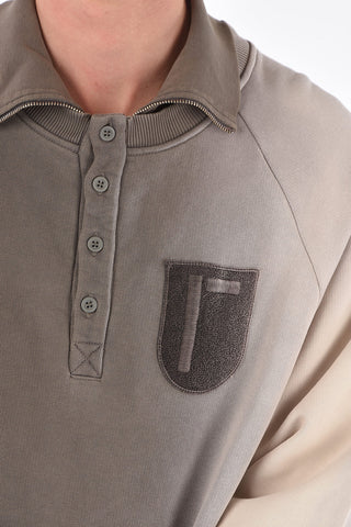 RED TAG Polo Neck Sweatshirt with Terry Patch