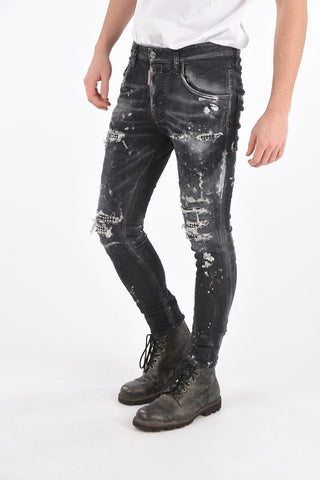 Distressed SUPER TWINKY FIT Denims with Strass