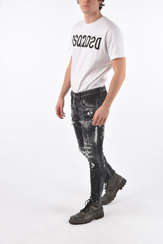 Distressed SUPER TWINKY FIT Denims with Strass