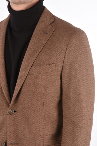 Blazer 2 Bottoni GATE con Motivo Herringbone