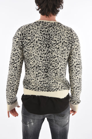 Maglia Girocollo con Fantasia Animalier