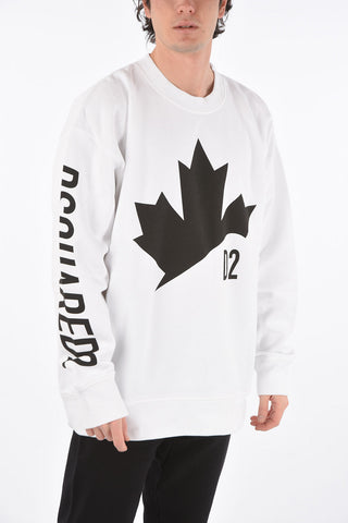 Felpa Girocollo SLOUCH FIT Con Stampa Logo