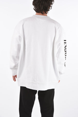 Felpa Girocollo SLOUCH FIT Con Stampa Logo