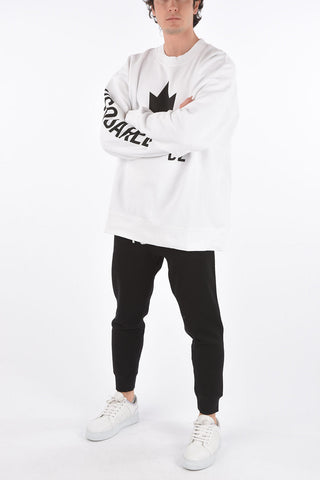 Felpa Girocollo SLOUCH FIT Con Stampa Logo