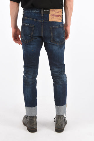 Dark Wash COOL GUY CROPPED Denims with Cuffs