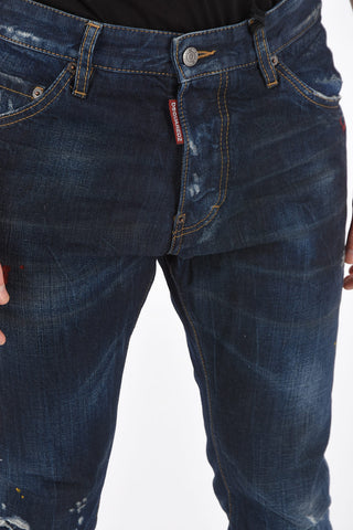 Dark Wash COOL GUY CROPPED Denims with Cuffs