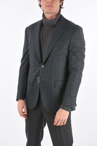 Gingham LEADER SOFT Blazer with Flap Pockets