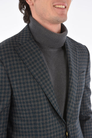 Gingham LEADER SOFT Blazer with Flap Pockets