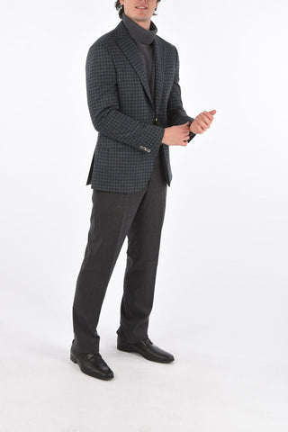Gingham LEADER SOFT Blazer with Flap Pockets