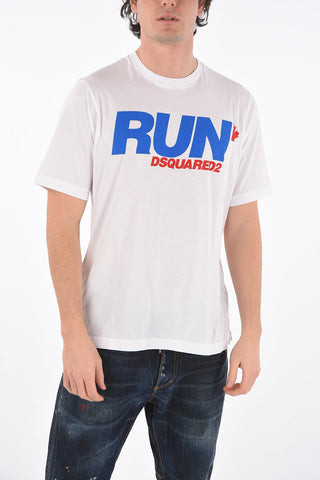 T-Shirt Girocollo RUN in Cotone