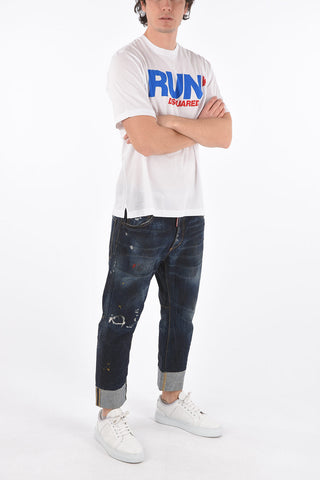 T-Shirt Girocollo RUN in Cotone