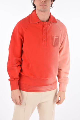 RED TAG Polo Neck Sweatshirt with Terry Patch