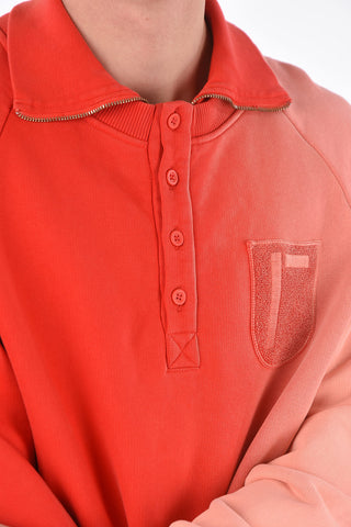 RED TAG Polo Neck Sweatshirt with Terry Patch