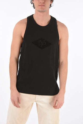RED TAG Ribbed Tank Top with Terry Patch