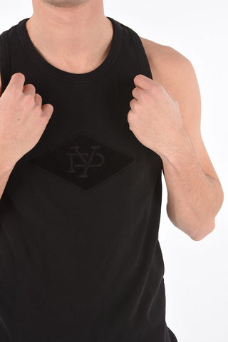 RED TAG Ribbed Tank Top with Terry Patch