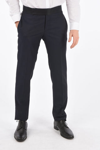 COLLEZIONI Pin Point Virgin Wool Pants