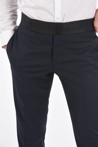 COLLEZIONI Pin Point Virgin Wool Pants