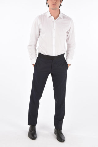 COLLEZIONI Pin Point Virgin Wool Pants