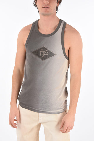 RED TAG Ribbed Tank Top with Terry Patch