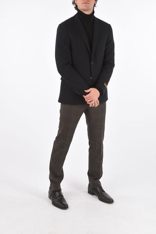 Wool and Cashmere EASY Blazer with Embossed Pattern