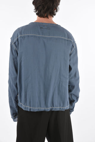 Double-layered SALVADOR T-Shirt with Raw Cut Edges