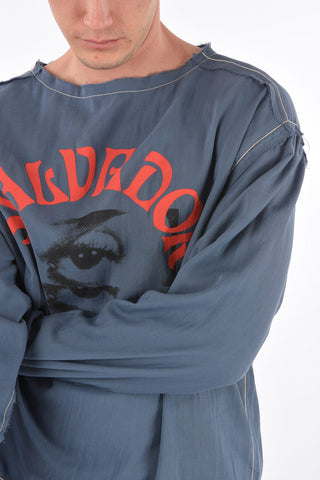 Double-layered SALVADOR T-Shirt with Raw Cut Edges