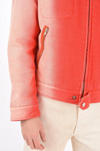 RED TAG Front Zipped Padded Denim Jacket