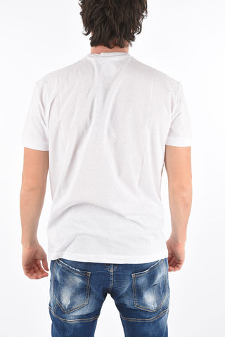 Crew Neck DSQ2 64 Printed Cotton T-Shirt