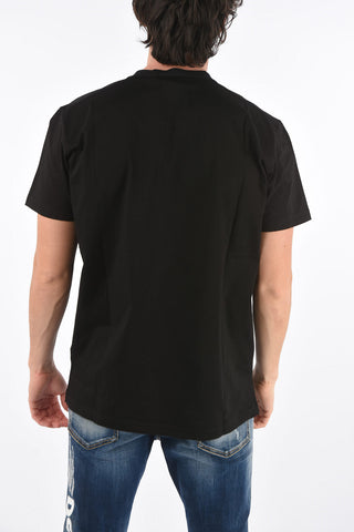 Crew Neck DSQ2 64 Printed Cotton T-Shirt