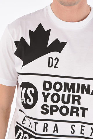 Crew Neck DOMINATE SPORT Printed T-Shirt