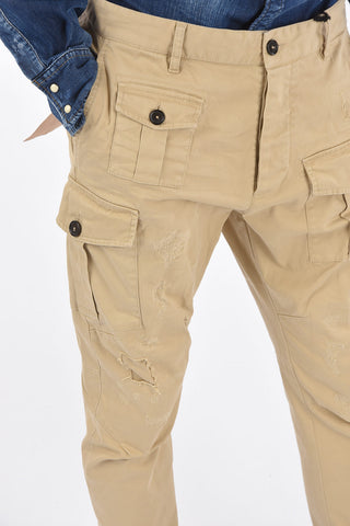 Distressed Cotton SEXY CARGO FIT Pants
