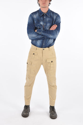 Distressed Cotton SEXY CARGO FIT Pants