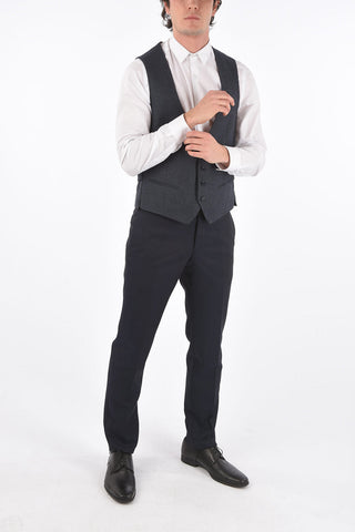 ID Pin Point Wirgin Wool Waistcoat