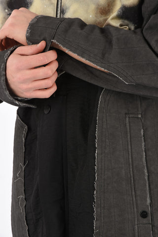 ACW RED TAG Patchwork Denim Coat with Removable Hood