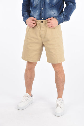 Denim Shorts with Belt Loops and Drawstring